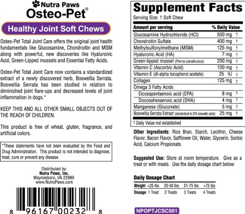 Value Size Osteo-Pet® Glucosamine Chondroitin for Dogs Soft Chews - 200ct - Image 3