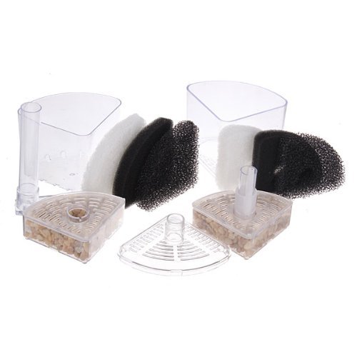 Water & Wood New 2 in 1 Underwater Air Driven Oxygen Releases Aquarium Fish Tank Pond Biochemical Stone Sponge Corner Filter - Image 5