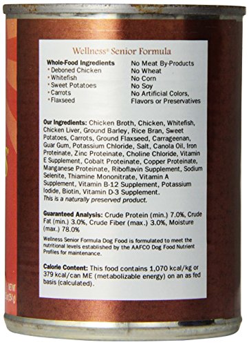 Wellness Canned Dog Food for Senior Dogs, Senior Recipe, 12-Pack of 12-1/2-Ounce Cans - Image 6