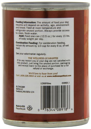 Wellness Canned Dog Food for Senior Dogs, Senior Recipe, 12-Pack of 12-1/2-Ounce Cans - Image 8