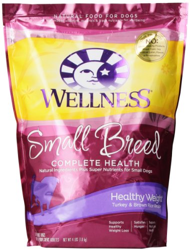Wellness Small Breed Complete Health Healthy Weight Recipe, 4-Pound Bag