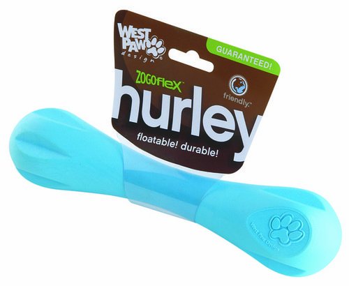 West Paw Design Guaranteed Tough Large Hurley Dog Toy, Aqua Blue - Image 3