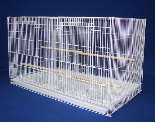 YML Small Breeding Cages with Divider, White