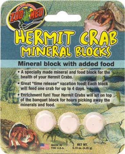 Zoo Med Laboratories SZMHC62 Zoo Hermit Crab Mineral Blocks