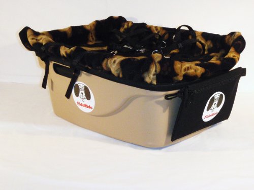 1 Seater Dog Car Seat Finish: Gray, Harness Size: Large, Lining Color: White