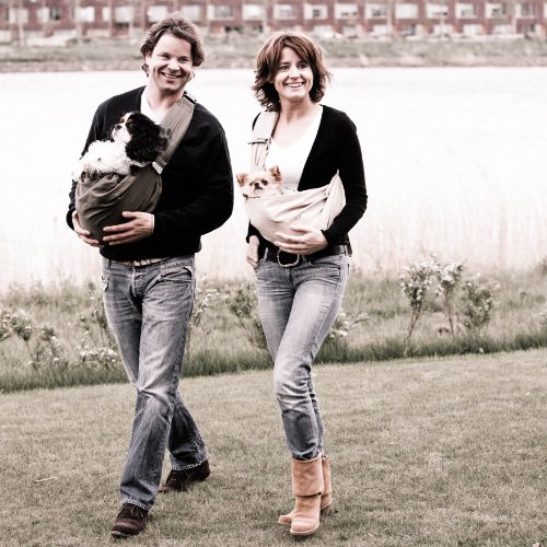 4 Lazy Legs Adjustable Pet Sling Carrier, Carrier for Dog, Sand Grey - Image 6