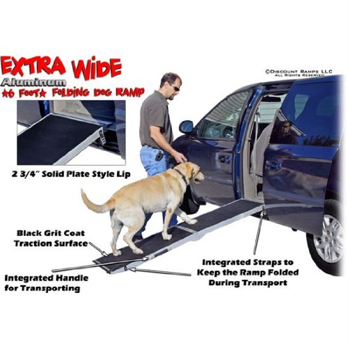 82" Lightweight Extra Wide Folding Aluminum Pet Ramp - Image 5