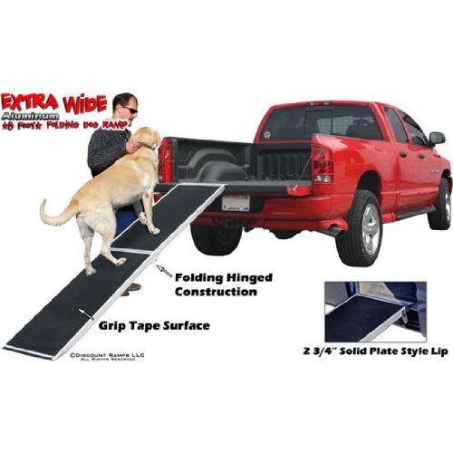 82" Lightweight Extra Wide Folding Aluminum Pet Ramp - Image 7