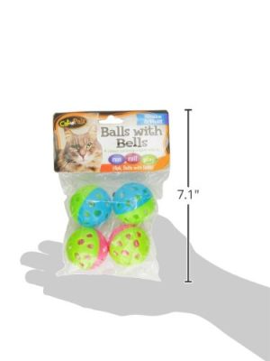 Bow Wow Cat Ball with Bell, 4-Pack - Image 3