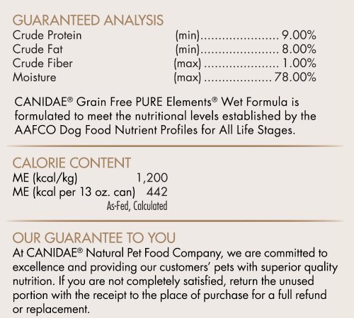 Canidae Grain Free Pure Elements with Lamb, Turkey, Chicken Can Formula for Dogs, 13-Ounce - Image 4