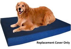 DC 40"X35"X4" size Blue Color Denim Jean Dog Pet Bed External zipper Cover - Replacement cover only