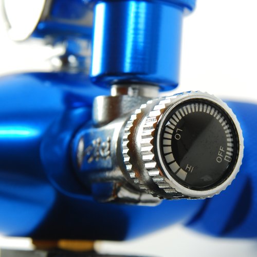 DICI Aquarium Co2 Dual Solenoid Gauge Regulator Blue - Image 3