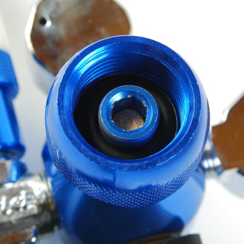 DICI Aquarium Co2 Dual Solenoid Gauge Regulator Blue - Image 5