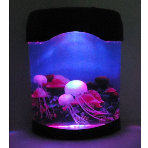 Deep sea walking electronic jellyfish aquarium LED electronic fish tank USB jellyfish aquarium +3pcs jellyfish+1pc USB cable - Image 5