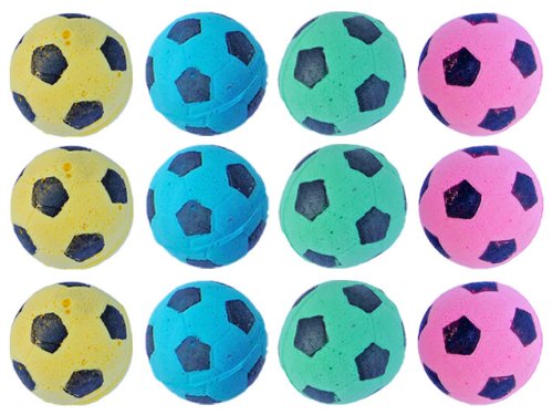 FOAM Soccer Balls Cat Toys - 12 Pack
