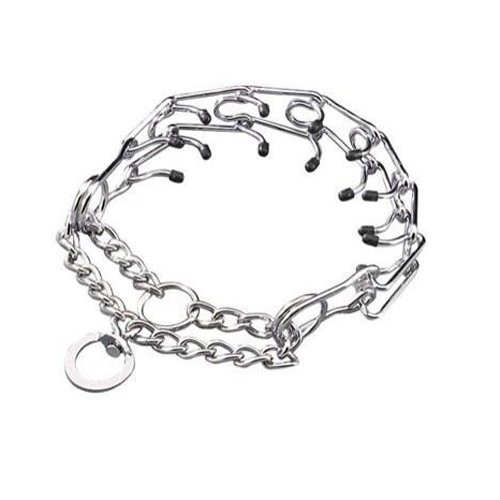 Guardian Gear Chrome Plated Steel Prong Dog Collar, 22-Inch