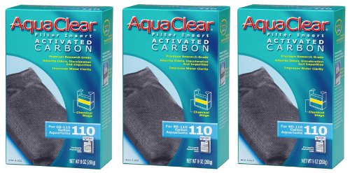 Hagen 3-Pack AquaClear 9-Ounce Activated Carbon Water Filter Insert for Aquarium (3-Pack)