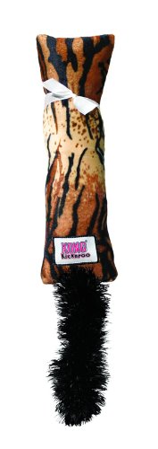 KONG Kickeroo Pattern No.3 Catnip Toy, Colors Vary, Tiger
