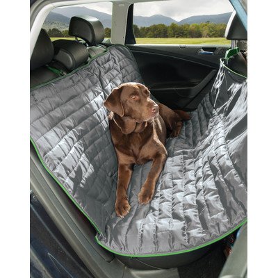 Kurgo Loft Hammock-Style Car Seat Cover for Dogs, Green/Gray