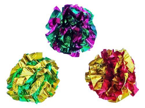 MYLAR Crinkle Balls Cat Toys - 12 Pack - Image 3
