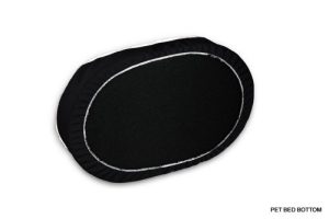Made In USA Dog Bed King Cuddler. Large Black/Imitation Lambswool. Size: 33x23x7". Removable Washable Cover. - Image 3