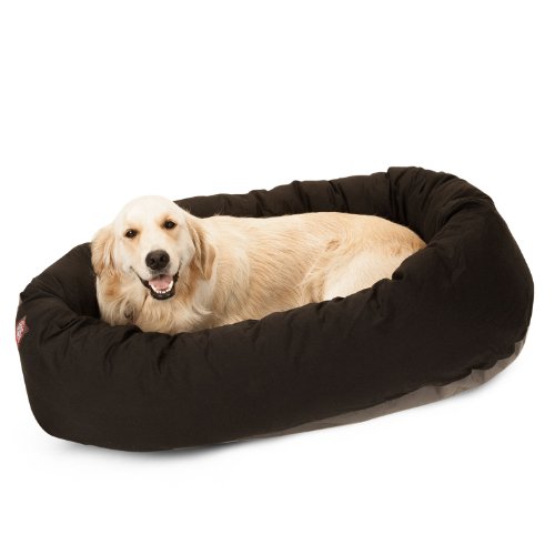 Majestic Pet 40-Inch Bagel Bed for Pets, Black