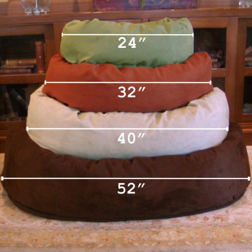 Majestic Pet Extra-Large 52" Bagel Dog Pet Bed MicroSuede - Chocolate - Image 3
