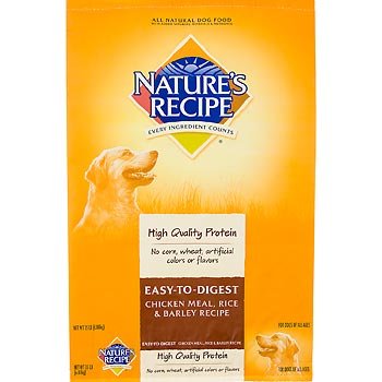 Nature's Recipe Dry Dog Food for Adult Dog, Easy to Digest Chicken Rice and Barley Meal, 15 Pound Bag