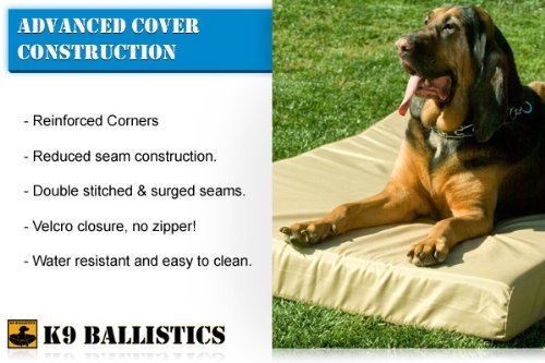 Orthopedic Tuff Dog Bed Marine Blue Stripe - Small 18"x24"x5" - Image 4