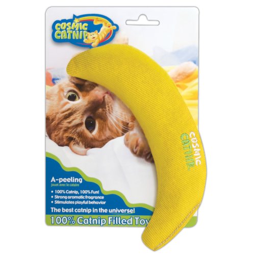 OurPets 100-Percent North American Catnip Filled Banana Cat Toy A Peeling