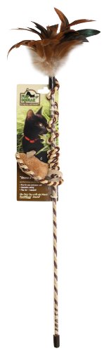 OurPets Play-N-Squeak Bounce-N-Pounce Wand Interactive Cat Toy