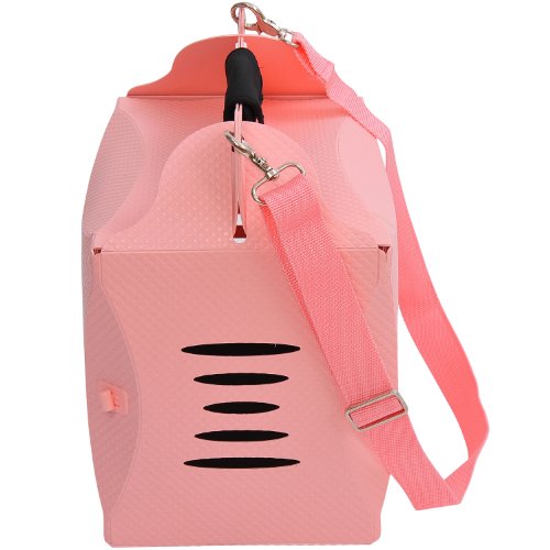 Pawhut Portable Folding Dog / Pet Carrier Tote Bag w/ Shoulder Strap - Pink - Image 4