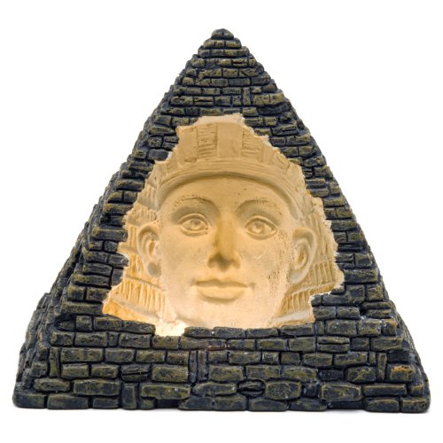 Penn Plax Penn Plax Pyramid Face Cave Aquarium Decor, Resin