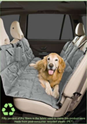 Pet Travel Hammock Dog Car Seat Cover-Eco-Friendly* Reversible* Quilted* Slate/Sand