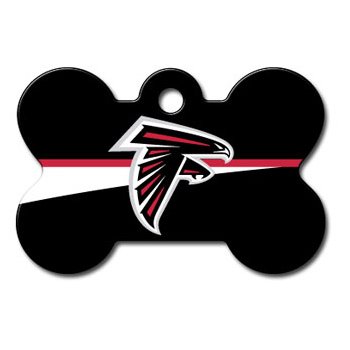 Quick-Tag Atlanta Falcons NFL Bone Personalized Engraved Pet ID Tag