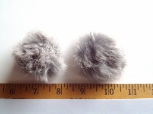 Real Rabbit Fur Pom Pom Cat Toy - 5 Pak - Image 3