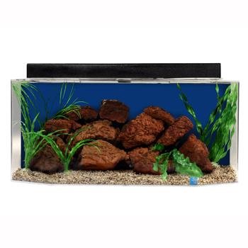 SeaClear Flatback Hexagon Aquarium Combo in Cobalt Blue, 26 gal.