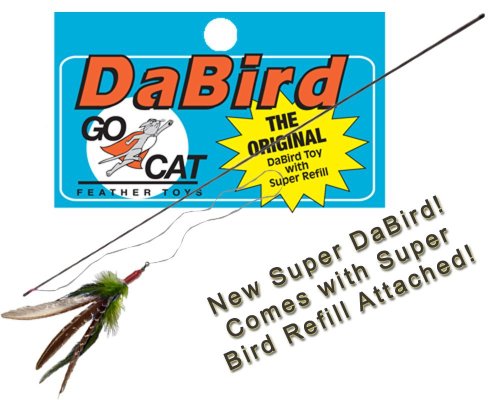 The Super Da Bird w/ Full Single 36" Pole: Interactive Guinea Feather Cat Toy - Image 4