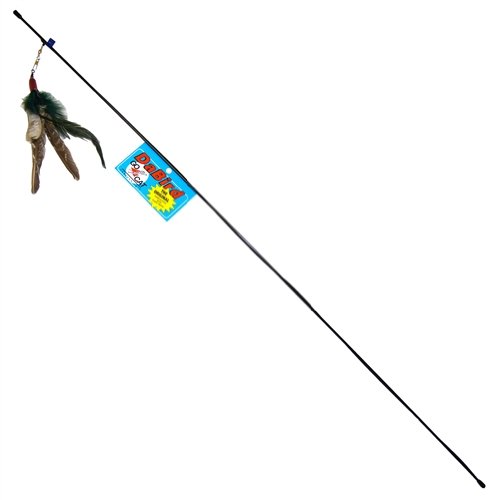 The Super Da Bird w/ Full Single 36" Pole: Interactive Guinea Feather Cat Toy - Image 2