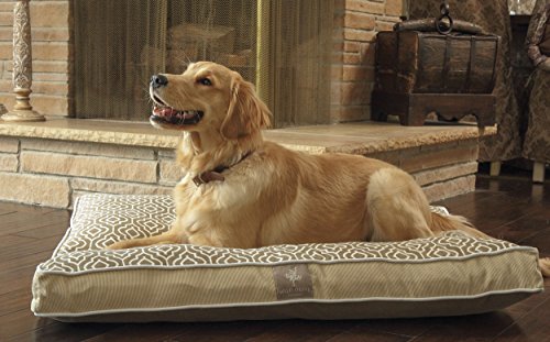 Wild Olive 30 by 40 by 3-Inch Gusset Geo Pillow Pet Bed, X-Large, Multicolor - Image 3