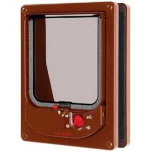 Cat Mate Electromagnetic Cat Flap Brown