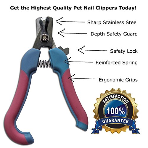Dog Nail Clippers - Get the Best Pet Nail Trimmers for Dogs or Cat Claws. Works for Small Canine or Cats. Free Instruction Video And Toenail Safety Guard. This Cutter for Pets Toenails or Toe Claw is the Only Trimmer with a 100% Lifetime Replacement Guarantee! - Image 3