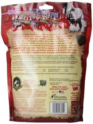 F.M. Brown's Gypsy Gold Luck and Love Horse Treats, 16-Ounce, Alfalfa and Apple Cookie - Image 4