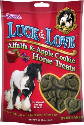 F.M. Brown's Gypsy Gold Luck and Love Horse Treats, 16-Ounce, Alfalfa and Apple Cookie