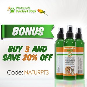 HOT SPOT TREATMENT FOR DOGS HOUSE CATS & BIRDS- PROBIOTICS FOR DOGS Natural Spray- Prevent Fleas-Bad Pet Odors-Scratching, Dry & Itchy Skin irritations. Protect From Bad Breath, Fleas, Itching, Bald Spots, Watery Eyes, Ear Infections & Ear Mites. Best Topical Pet Probiotic Remedy On The Market - 100% Natural Deodorizing Spray for Cats & Dogs - Image 8