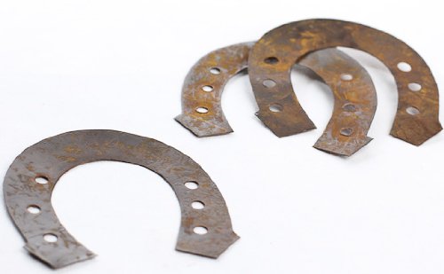 Hand Crafted Rusted Metal Horseshoe Decorative Cutouts for Weddings, Decorating, and Crafting- Package of 12 - Image 3