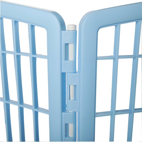 IRIS Plastic Exercise/Containment Pet Pen, 8 Panels, Blue - Image 4