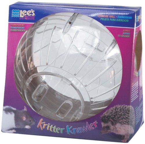 Lee's Kritter Krawler Jumbo Exercise Ball, 10-Inch, Clear