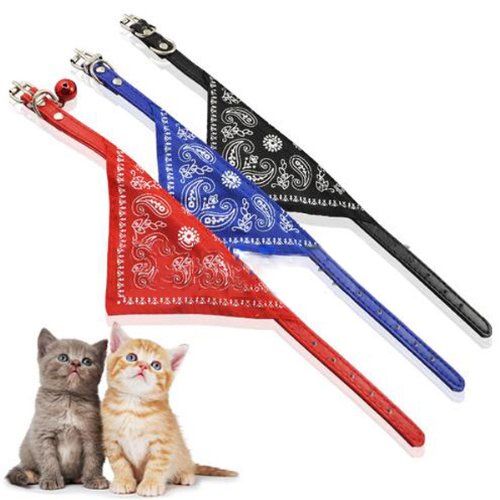 Lovely Small Adjustable Pet Dog Cat Triangle Bandana Scarf Collar Neckerchief - Image 3