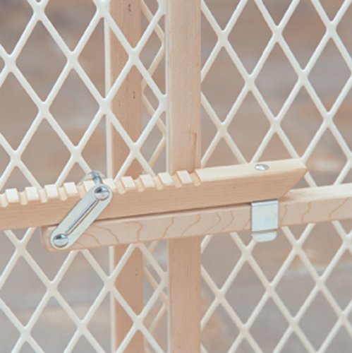 North States Industries Pressure Mount Diamond Mesh Wood Gate - Image 4